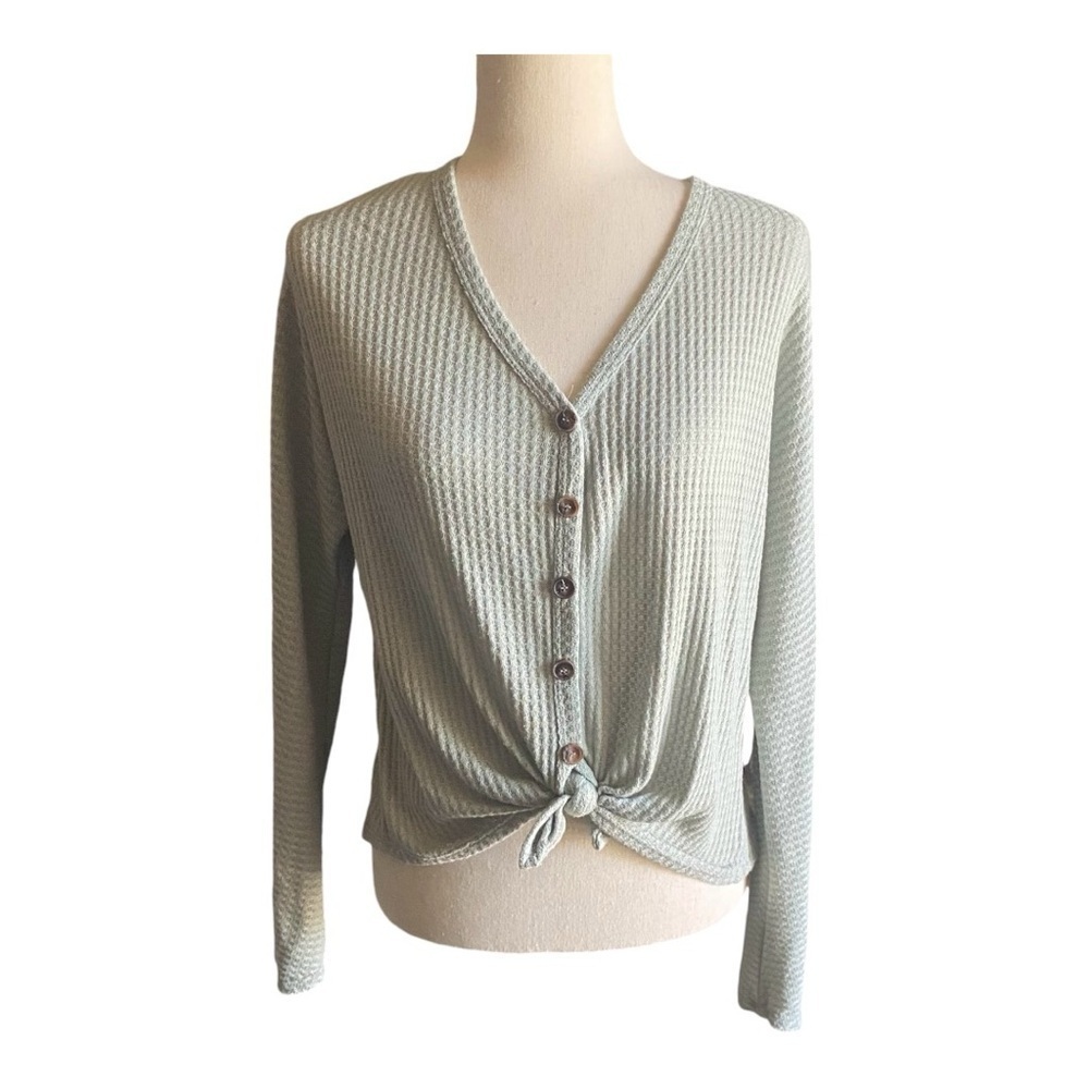 TILLYS-SKY & SPARROW-WAFFLE KNIT TOP-SIZE SMALL
